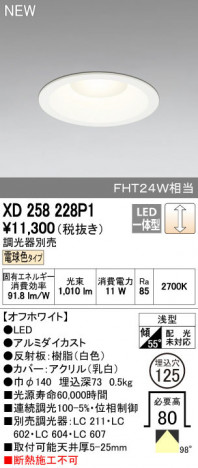 ODELIC �����ǥ�å� ������饤�� XD258228P1 ñ�ʲ���