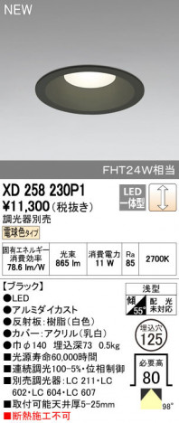 ODELIC �����ǥ�å� ������饤�� XD258230P1 ñ�ʲ���