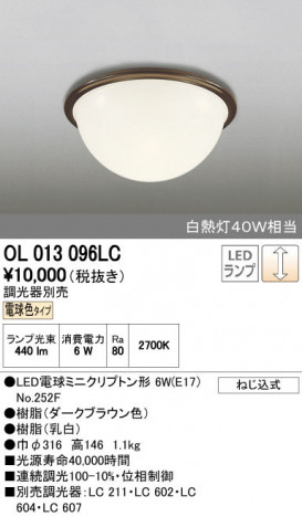 ODELIC ǥå 󥰥饤 OL013096LC ñʲ