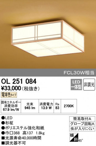 ODELIC �����ǥ�å� ����������󥰥饤�� OL251084 ñ�ʲ���