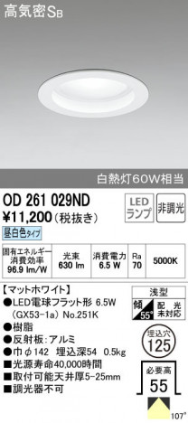 ODELIC �����ǥ�å� ������饤�� OD261029ND ñ�ʲ���