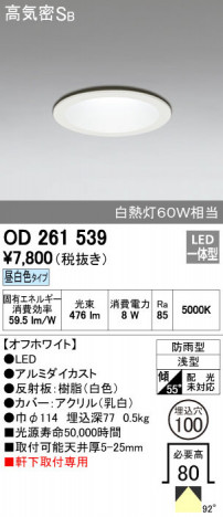 ODELIC ǥå ƥꥢ饤 OD261539 ñʲ