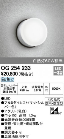 ODELIC �����ǥ�å� �������ƥꥢ�饤�� OG254233 ñ�ʲ���