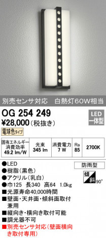 ODELIC �����ǥ�å� �������ƥꥢ�饤�� OG254249 ñ�ʲ���