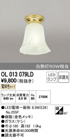 ODELIC �����ǥ�å� ����������󥰥饤�� OL013079LD ñ�ʲ���