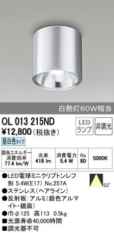 ODELIC �����ǥ�å� ����������󥰥饤�� OL013215ND ñ�ʲ���