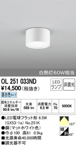 ODELIC �����ǥ�å� ����������󥰥饤�� OL251033ND ñ�ʲ���