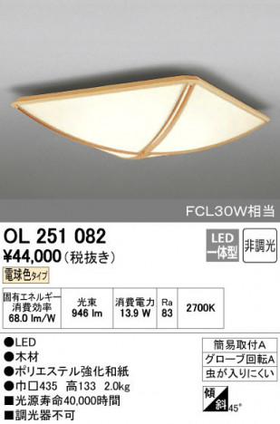 ODELIC �����ǥ�å� ����������󥰥饤�� OL251082 ñ�ʲ���