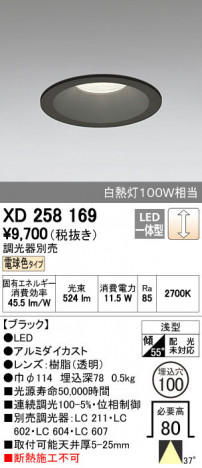 ODELIC �����ǥ�å� ������饤�� XD258169 ñ�ʲ���