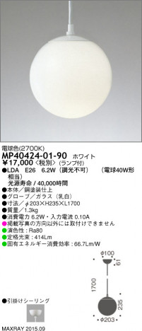 �ޥå����쥤 MAXRAY LED �ڥ����� MP40424-01-90 �ᥤ��̿�