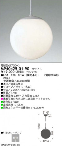 �ޥå����쥤 MAXRAY LED �ڥ����� MP40425-01-90 �ᥤ��̿�