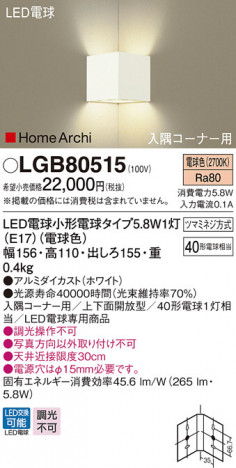 Panasonic LED �֥饱�å� LGB80515 �ᥤ��̿�