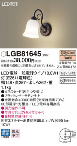 Panasonic LED �֥饱�å� LGB81645 �ᥤ��̿�