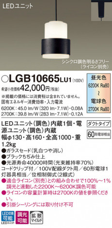 Panasonic LED �ڥ����ȥ饤�� LGB10665LU1 �ᥤ��̿�