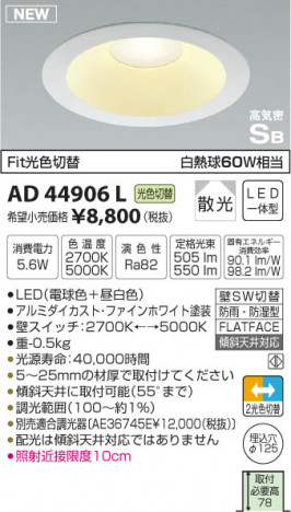 �������߾��� KOIZUMI �ⵤ̩������饤�� LED���ŵ忧�����򿧡� AD44906L �ᥤ��̿�