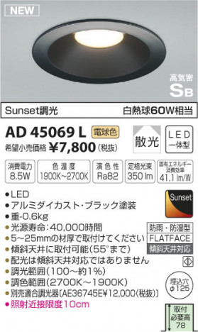�������߾��� KOIZUMI �ⵤ̩������饤�� LED���ŵ忧�� AD45069L �ᥤ��̿�
