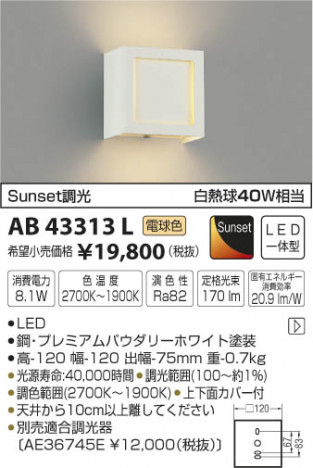 �������߾��� KOIZUMI �֥饱�å� LED���ŵ忧�� AB43313L �ᥤ��̿�