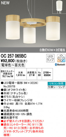 ODELIC �����ǥ�å� �����ǥꥢ OC257065BC �ᥤ��̿�