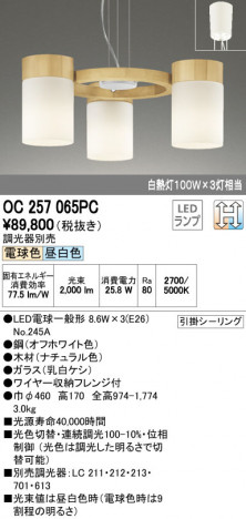 ODELIC �����ǥ�å� �����ǥꥢ OC257065PC �ᥤ��̿�