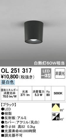 ODELIC �����ǥ�å� ����������󥰥饤�� OL251317 �ᥤ��̿�