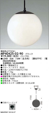 �ޥå����쥤 MAXRAY LED �ڥ����� MP40425-02-90 �ᥤ��̿�