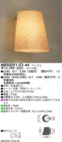 �ޥå����쥤 MAXRAY LED�֥饱�å� MB50051-03-44 �ᥤ��̿�