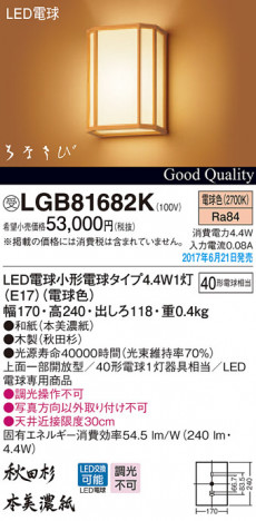 Panasonic LED �֥饱�å� LGB81682K �ᥤ��̿�