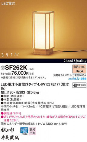 Panasonic LED ������� SF262K �ᥤ��̿�