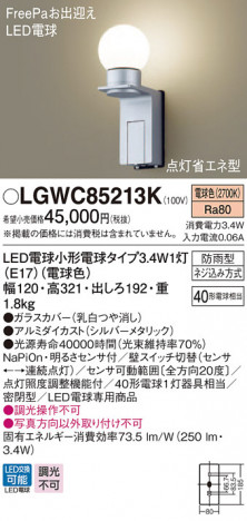 Panasonic LED �������ƥꥢ�������ȥɥ� LGWC85213K �ᥤ��̿�