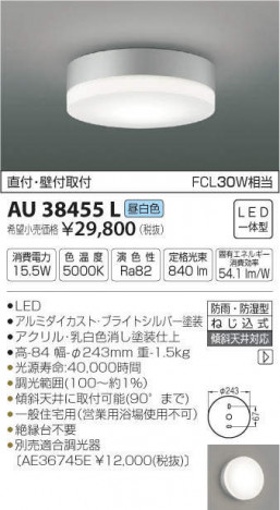 �������߾��� KOIZUMI LED �ɱ��ɼ���������� AU38455L �ᥤ��̿�