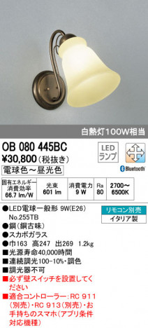 ODELIC ǥå LED ֥饱å OB080445BC ᥤ̿
