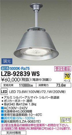 ���ʼ̿���DAIKO ����ŵ� �ѥ������� LZB-92839WS