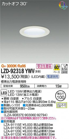 ���ʼ̿���DAIKO ����ŵ� ������饤�� LZD-92318YWV