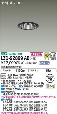 ���ʼ̿���DAIKO ����ŵ� ������饤�� LZD-92899AB