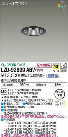 ���ʼ̿���DAIKO ����ŵ� ������饤�� LZD-92899ABV