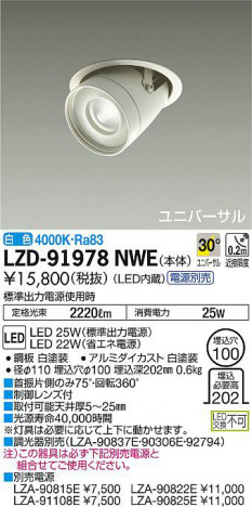 ���ʼ̿���DAIKO ����ŵ� ��˥С����������饤�� LZD-91978NWE