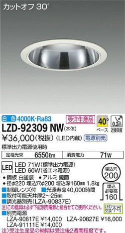 ���ʼ̿���DAIKO ����ŵ� ������饤�� LZD-92309NW