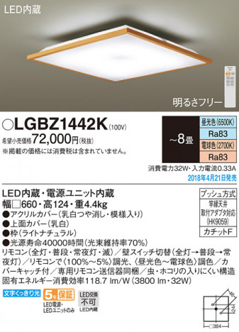 Panasonic ������󥰥饤�� LGBZ1442K �ᥤ��̿�