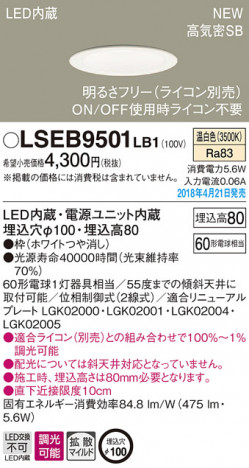 Panasonic ������饤�� LSEB9501LB1 �ᥤ��̿�