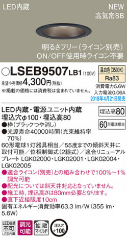 Panasonic ������饤�� LSEB9507LB1 �ᥤ��̿�