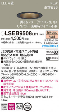 Panasonic ������饤�� LSEB9508LB1 �ᥤ��̿�