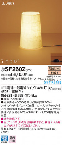 Panasonic ������� SF260Z �ᥤ��̿�