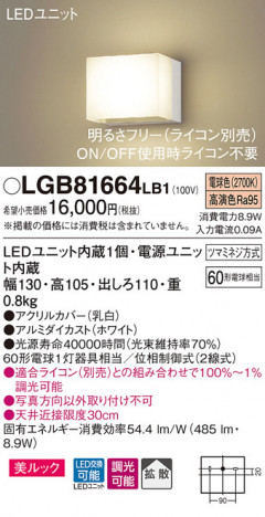 Panasonic �֥饱�å� LGB81664LB1 �ᥤ��̿�