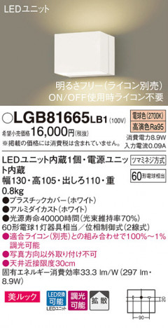 Panasonic �֥饱�å� LGB81665LB1 �ᥤ��̿�