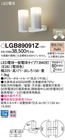 Panasonic ���ݥåȥ饤�� LGB89091Z �ᥤ��̿�