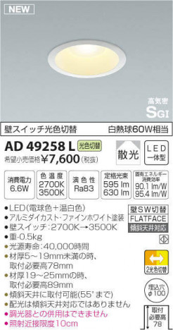 �������߾��� KOIZUMI �ⵤ̩������饤�� AD49258L �ᥤ��̿�