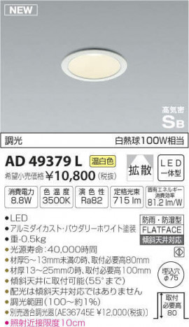 �������߾��� KOIZUMI �ⵤ̩������饤�� AD49379L �ᥤ��̿�