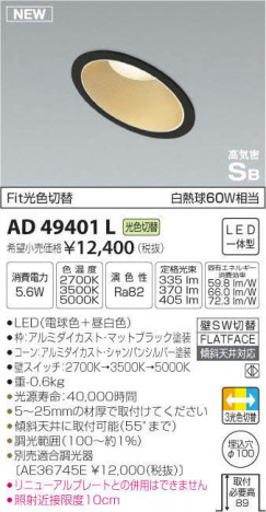 �������߾��� KOIZUMI �ⵤ̩������饤�� AD49401L �ᥤ��̿�