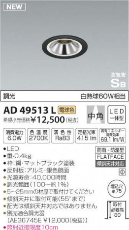 �������߾��� KOIZUMI �ⵤ̩������饤�� AD49513L �ᥤ��̿�