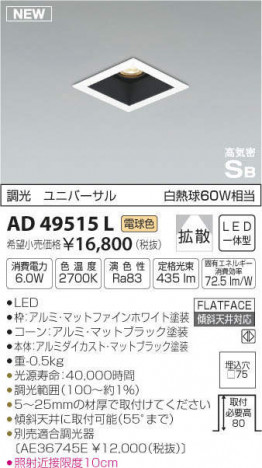 �������߾��� KOIZUMI �ⵤ̩������饤�� AD49515L �ᥤ��̿�